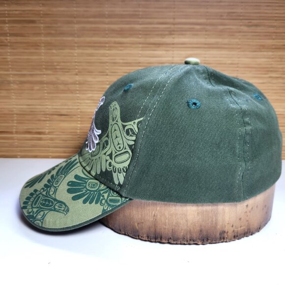 Haida First Nation 'Eagles First Flight' Stretch Fit Ball Cap Hat Lg - Xl - Picture 7 of 10